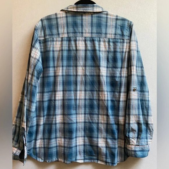 Carhartt blue white plaid shirt Sz 16/18 Sz L - Picture 2 of 7